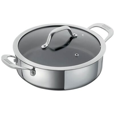 Kuhn Rikon Allround 28cm Non-Stick Shallow Casserole with Glass Lid Kuhn Rikon Allround 28cm Non-Stick Shallow Casserole with Glass Lid