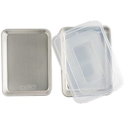 Nordic Ware Naturals Aluminium Bakers Quarter 9 x 13 Cake Pan with Lid Nordic Ware Naturals Aluminium Bakers Quarter 9 x 13 Cake Pan with Lid
