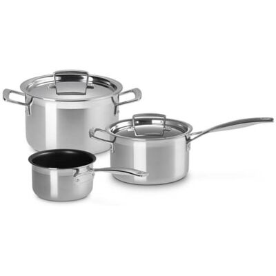Le Creuset Classic 3-ply Stainless Steel 3-Piece Set Le Creuset Classic 3-ply Stainless Steel 3-Piece Set