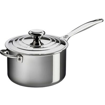 Le Creuset Signature Stainless Steel 20cm Saucepan With Lid Le Creuset Signature Stainless Steel 20cm Saucepan With Lid