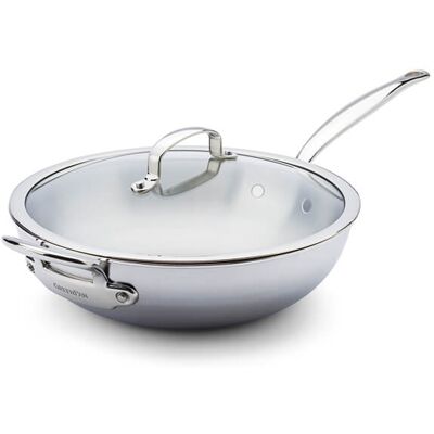 Greenpan Premiere Uncoated Stainless Steel 30cm Wok Greenpan Premiere Uncoated Stainless Steel 30cm Wok