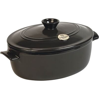 Emile Henry Charcoal Oval Casserole - Kitchenware Emile Henry Charcoal Oval Casserole - Kitchenware