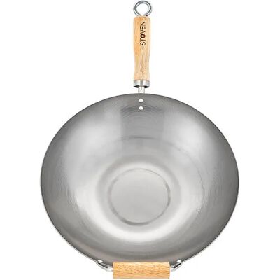 Stoven 34cm Heavy Gauge Carbon Steel Wok Stoven 34cm Heavy Gauge Carbon Steel Wok