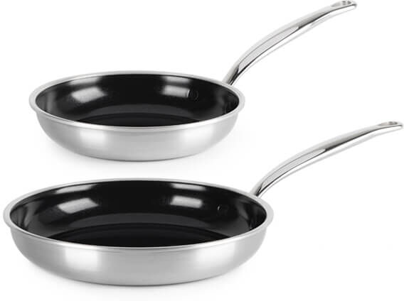 GreenPan Premiere 3-Ply Stainless Steel Non-Stick 20cm & 28cm Frying Pan Set