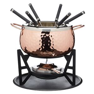 Artesa Hammered Copper Fondue Set