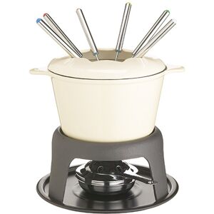 MasterClass Master Class Cast Iron Enamelled Beige Fondue Set