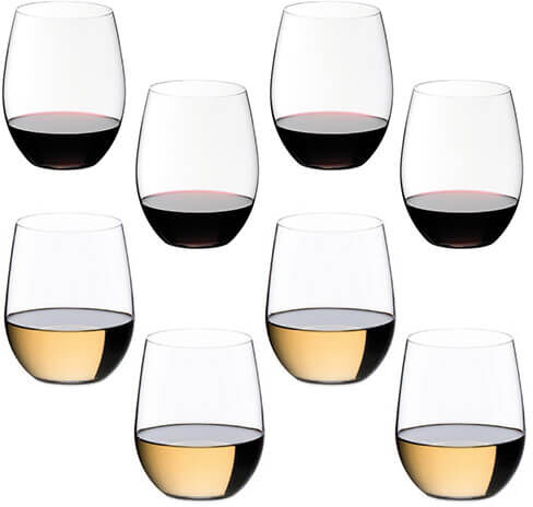 Riedel O Set of 8 Cabernet / Merlot & Viognier / Chardonnay Wine Glasses