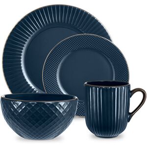 Tower Empire 16 Piece Dinnerware Set Midnight Blue