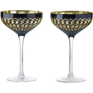 Artland Set of 2 Cubic Champagne Saucers