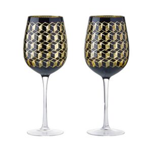 Artland Set of 2 Cubic Wine Glasses