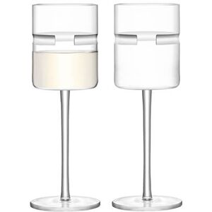 LSA Horizon White Wine Glass 260ml Clear & Cut Set Of Two