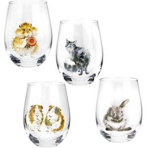 Wrendale Designs Set of 4 Animal Tumbler Glasses