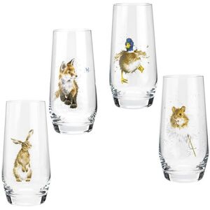 Wrendale Designs Set of 4 Country Animal Hiball Glasses