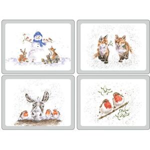 Wrendale Designs Set Of 4 Christmas Animal Large Placemats
