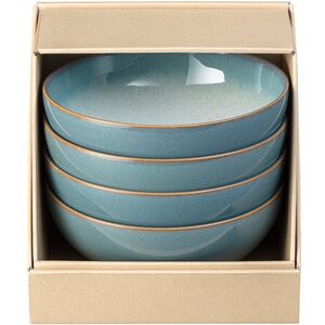 Denby Azure Haze 4 Piece Coupe Cereal Bowl Set Denby Azure Haze 4 Piece Coupe Cereal Bowl Set
