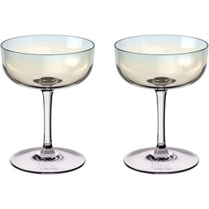 Villeroy & Boch Like Pearl Set Of 2 Coupe Sparkling Wine / Champagne Glasses Villeroy & Boch Like Pearl Set Of 2 Coupe Sparkling Wine / Champagne Glasses
