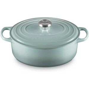 Le Creuset Signature Sea Salt 29cm Cast Iron Oval Casserole - Versatile & Durable Le Creuset Signature Sea Salt 29cm Cast Iron Oval Casserole - Versatile & Durable