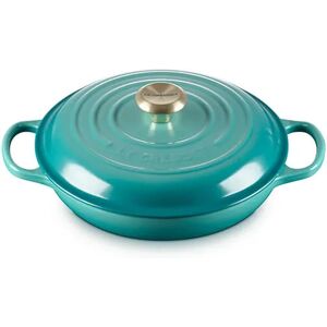 Le Creuset Signature Bleu Riviera Cast Iron 26cm Shallow Casserole Le Creuset Signature Bleu Riviera Cast Iron 26cm Shallow Casserole