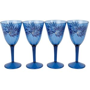 Sara Miller London Sara Miller by Navigate Set of 4 Decorated Wine Glasses Sara Miller London Sara Miller by Navigate Set of 4 Decorated Wine Glasses