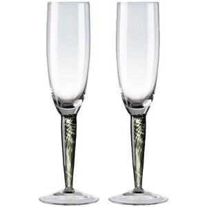 Denby Classic Black Set of 2 Champagne Flutes Denby Classic Black Set of 2 Champagne Flutes