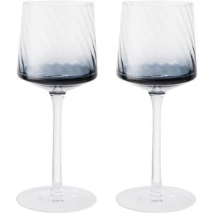 Denby Contemporary Fluted Blue Set of 2 Wine Glasses Denby Contemporary Fluted Blue Set of 2 Wine Glasses