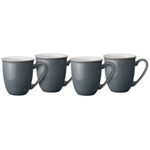 Denby Elements Fossil Grey Set Of 4 Coffee Beaker/Mugs Denby Elements Fossil Grey Set Of 4 Coffee Beaker/Mugs