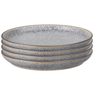 Denby Grey Stoneware Small Coupe Plates - Plate Denby Grey Stoneware Small Coupe Plates - Plate