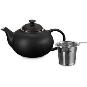 Le Creuset Satin Black Stoneware Classic Teapot with Infuser Le Creuset Satin Black Stoneware Classic Teapot with Infuser