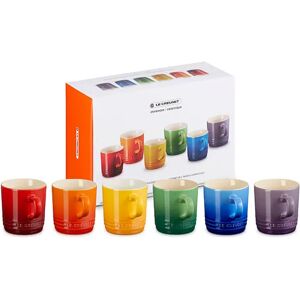 Le Creuset Rainbow Set of 6 Cappucino Mugs Le Creuset Rainbow Set of 6 Cappucino Mugs