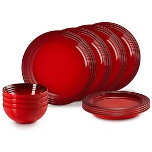 Le Creuset Cerise 12 Piece Dinnerware Set Le Creuset Cerise 12 Piece Dinnerware Set