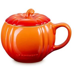 Le Creuset Volcanic Stoneware 400ml Pumpkin Mug with Lid Le Creuset Volcanic Stoneware 400ml Pumpkin Mug with Lid