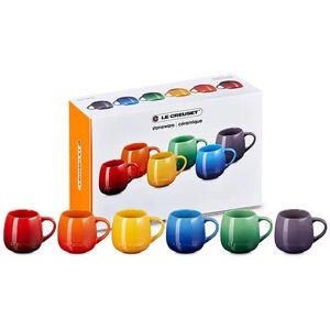 Le Creuset Rainbow Coupe Collection Set of 6 Mugs Le Creuset Rainbow Coupe Collection Set of 6 Mugs
