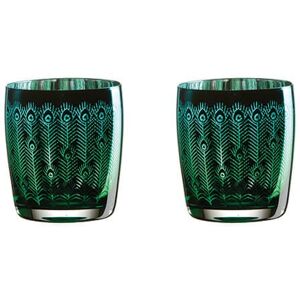 Artland Peacock Set of 2 DOF Tumblers Artland Peacock Set of 2 DOF Tumblers
