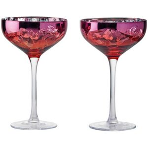 Artland Bloom Set Of 2 Champagne Saucers Artland Bloom Set Of 2 Champagne Saucers