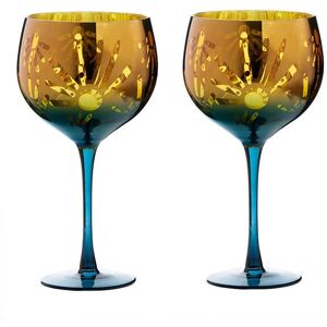 Anton Studios Artland Fiesta Set Of 2 Gin Glasses Anton Studios Artland Fiesta Set Of 2 Gin Glasses