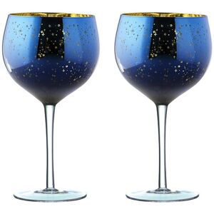 Artland Galaxy Gin Glasses - Set of 2 - Blue and Gold - Gin Glasses - Constellations Laser Etched Artland Galaxy Gin Glasses - Set of 2 - Blue and Gold - Gin Glasses - Constellations Laser Etched