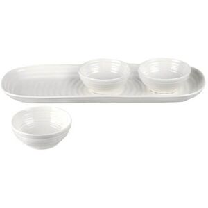 Sophie Conran 3 Dip Bowls & Tray White Sophie Conran 3 Dip Bowls & Tray White