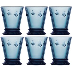 La Rochere Bee Blue Tumbler 260ml Set Of 6 La Rochere Bee Blue Tumbler 260ml Set Of 6
