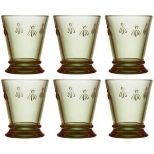 La Rochere Bee Tumbler Olive Green 270ml Set of 6 La Rochere Bee Tumbler Olive Green 270ml Set of 6