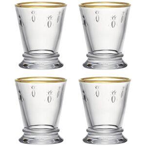 La Rochere Bee Footed Tumbler Gold Rimmed 260ml Set Of 4 La Rochere Bee Footed Tumbler Gold Rimmed 260ml Set Of 4