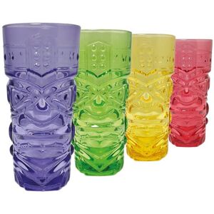 Bar Bespoke Coloured Tiki Highball Glass 4 Pack Bar Bespoke Coloured Tiki Highball Glass 4 Pack