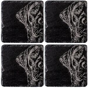 Selbrae House Just Slate Company Set of 4 Labrador Slate Coasters Selbrae House Just Slate Company Set of 4 Labrador Slate Coasters