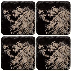 The Just Slate Company Set of 4 Spaniel Slate Coasters The Just Slate Company Set of 4 Spaniel Slate Coasters