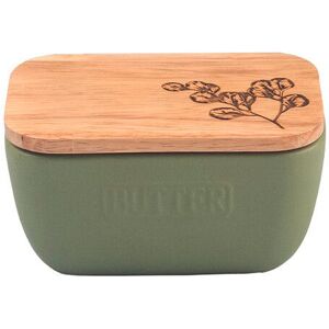 Selbrae House Just Slate Company Flora Sage Green Butter Dish Selbrae House Just Slate Company Flora Sage Green Butter Dish