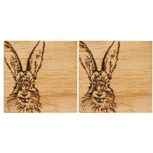 Just Slate Coasters Set of 2 Hare Oak Scottish Made Just Slate Coasters Set of 2 Hare Oak Scottish Made