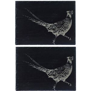 Selbrae House Just Slate Company Set of 2 Pheasant Slate Placemats Selbrae House Just Slate Company Set of 2 Pheasant Slate Placemats
