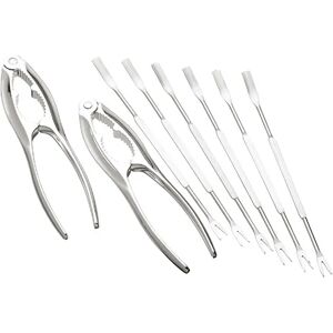 KitchenCraft Set of Stainless Steel Fish Crackers and Seafood Forks KitchenCraft Set of Stainless Steel Fish Crackers and Seafood Forks