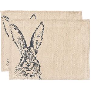 Selbrae House Just Slate Company Set of 2 Hare Linen Placemats Selbrae House Just Slate Company Set of 2 Hare Linen Placemats