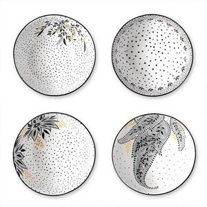 Sara Miller London Sara Miller Artisanne Noir Set of 4 Medium Bowls Sara Miller London Sara Miller Artisanne Noir Set of 4 Medium Bowls