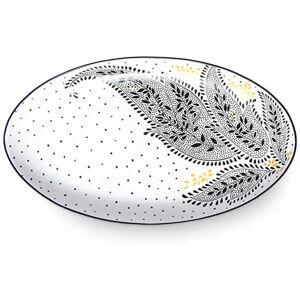 Sara Miller London Sara Miller Artisanne Noir Paisley Medium Oval Serving Platter Sara Miller London Sara Miller Artisanne Noir Paisley Medium Oval Serving Platter
